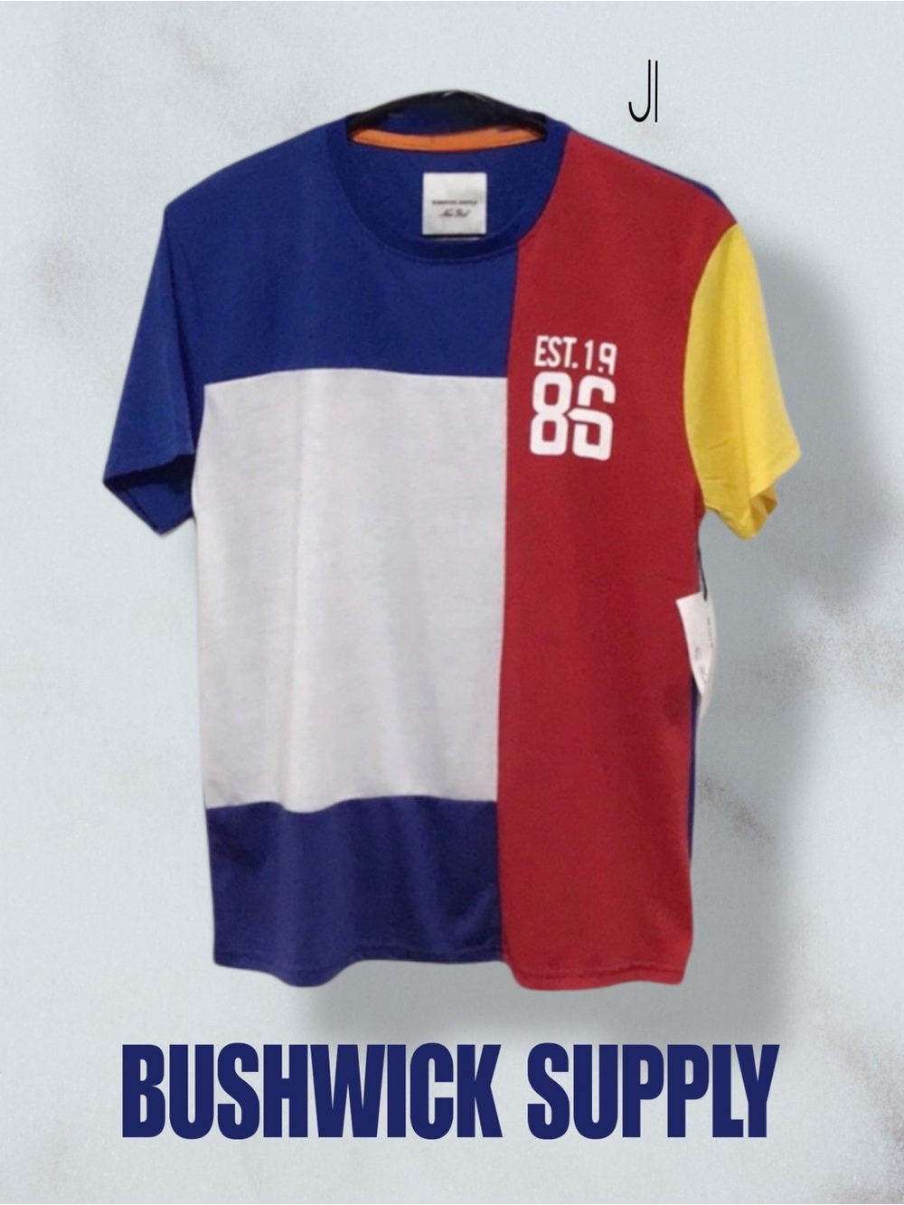 BUSHWICK SUPPLY Color Block T-Shirt  Size Medium NWT